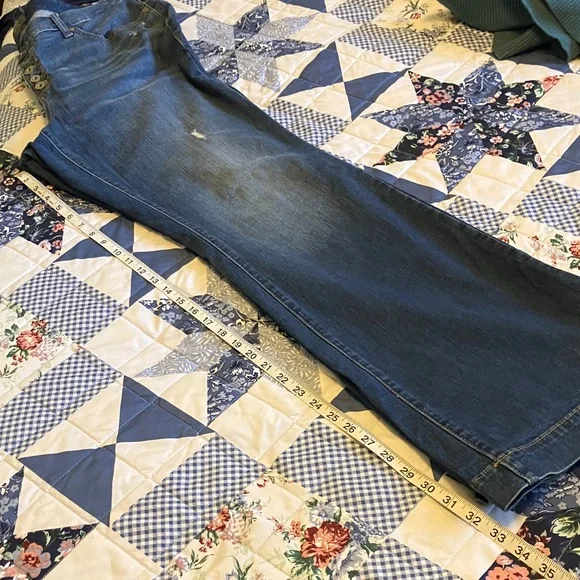 Torrid Button-Fly Blue Jeans - Picture 6 of 7